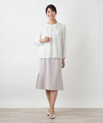 タックブラウス【セレモニー】【Ｌｅｉｌｉａｎ　ＷＨＩＴＥ　ＬＡＢＥＬ】