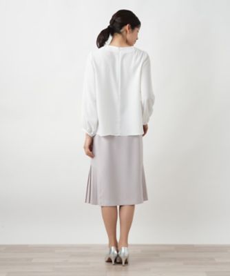 タックブラウス【セレモニー】【Ｌｅｉｌｉａｎ　ＷＨＩＴＥ　ＬＡＢＥＬ】