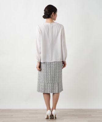 タックブラウス【セレモニー】【Ｌｅｉｌｉａｎ　ＷＨＩＴＥ　ＬＡＢＥＬ】