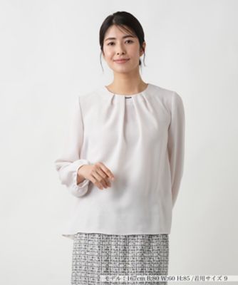 タックブラウス【セレモニー】【Ｌｅｉｌｉａｎ　ＷＨＩＴＥ　ＬＡＢＥＬ】