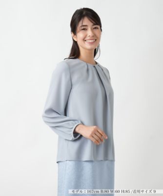 ＜Leilian (Women)＞タックブラウス【セレモニー】【Ｌｅｉｌｉａｎ　ＷＨＩＴＥ　ＬＡＢＥＬ】