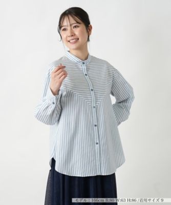 Leilian / レリアン ストライプ切替カットソー【MUSE BY ROCHAS Premiere】 ストライプ切替カットソー【MUSE BY ROCHAS Premiere】|レリアン