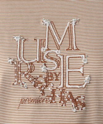 ボーダー切替七分袖カットソー【ＭＵＳＥ　ＢＹ　ＲＯＣＨＡＳ　Ｐｒｅｍｉｅｒｅ】