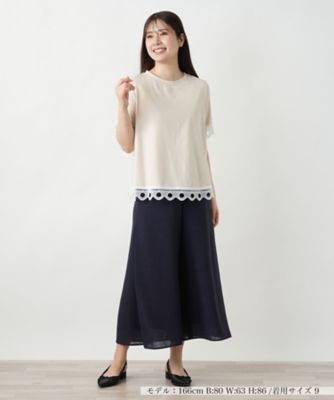 カットワークレースＴシャツ【ＢＬＵＢＩＡＮＣＯ】
