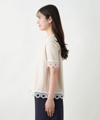 カットワークレースＴシャツ【ＢＬＵＢＩＡＮＣＯ】