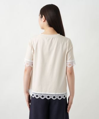 カットワークレースＴシャツ【ＢＬＵＢＩＡＮＣＯ】