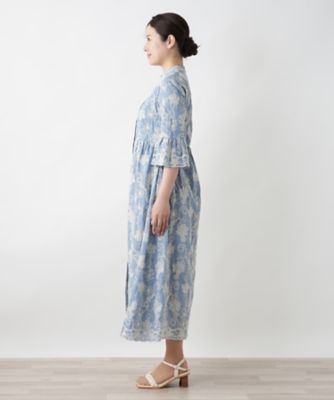 カットワーク刺繍フレアワンピース－BLUBIANCO | Leilian