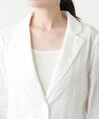 カットワーク刺繍ジャケット－ＢＬＵＢＩＡＮＣＯ