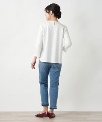 タックカットソー【Ｌｅｉｌｉａｎ　ＷＨＩＴＥ　ＬＡＢＥＬ】
