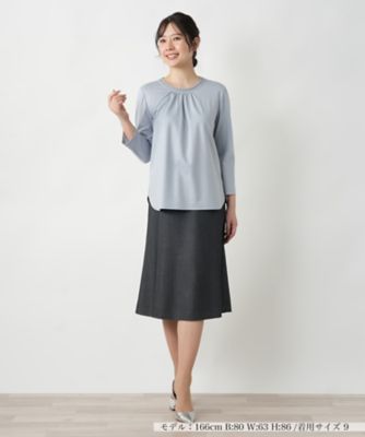 タックカットソー【Ｌｅｉｌｉａｎ　ＷＨＩＴＥ　ＬＡＢＥＬ】