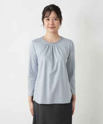 タックカットソー【Ｌｅｉｌｉａｎ　ＷＨＩＴＥ　ＬＡＢＥＬ】