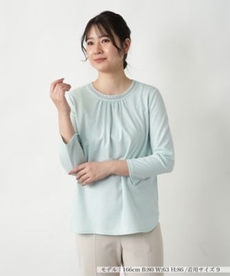 タックカットソー【Ｌｅｉｌｉａｎ　ＷＨＩＴＥ　ＬＡＢＥＬ】