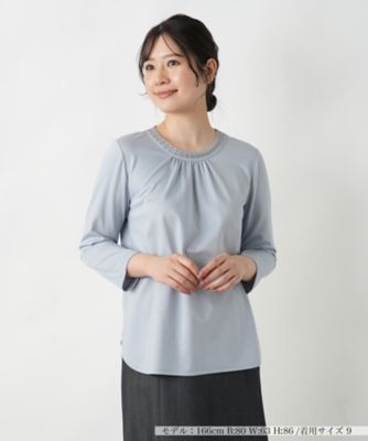 タックカットソー【Ｌｅｉｌｉａｎ　ＷＨＩＴＥ　ＬＡＢＥＬ】