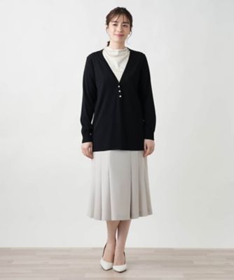 Ｖネックニットカーディガン【Ｌｅｉｌｉａｎ　ＷＨＩＴＥ　ＬＡＢＥＬ】