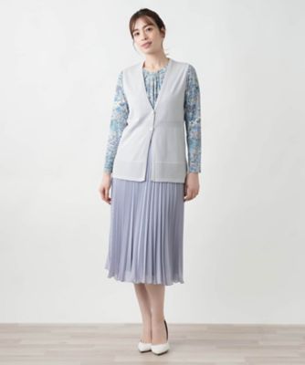 Ｖネックニットジレ【Ｌｅｉｌｉａｎ　ＷＨＩＴＥ　ＬＡＢＥＬ】
