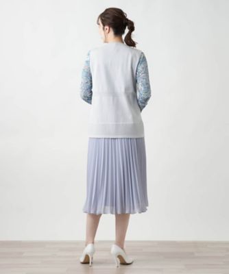 Ｖネックニットジレ【Ｌｅｉｌｉａｎ　ＷＨＩＴＥ　ＬＡＢＥＬ】