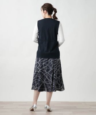 Ｖネックニットジレ【Ｌｅｉｌｉａｎ　ＷＨＩＴＥ　ＬＡＢＥＬ】