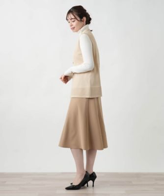 Ｖネックニットジレ【Ｌｅｉｌｉａｎ　ＷＨＩＴＥ　ＬＡＢＥＬ】