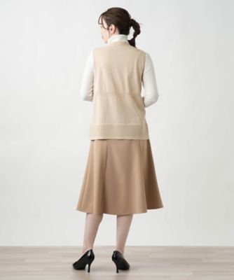 Ｖネックニットジレ【Ｌｅｉｌｉａｎ　ＷＨＩＴＥ　ＬＡＢＥＬ】