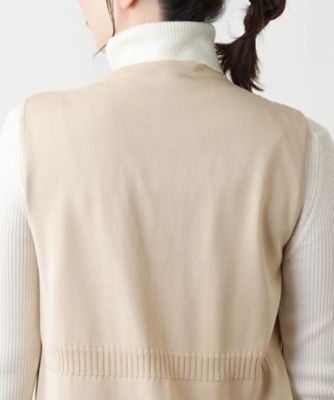 Ｖネックニットジレ【Ｌｅｉｌｉａｎ　ＷＨＩＴＥ　ＬＡＢＥＬ】