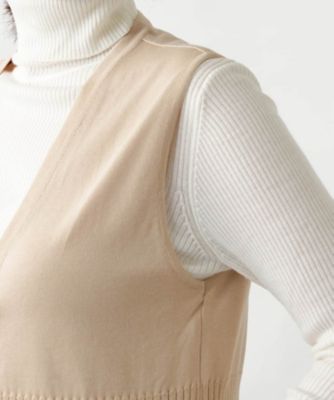 Ｖネックニットジレ【Ｌｅｉｌｉａｎ　ＷＨＩＴＥ　ＬＡＢＥＬ】