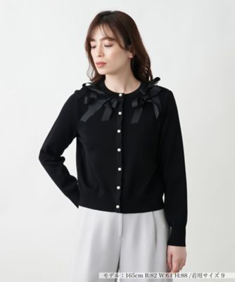 ＜BOURGE (Women)＞クルーネックカーディガン【ＢＯＵＲＧＥ】