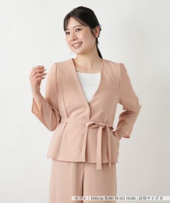 ＜BOURGE (Women)＞ノーカラージャケット【ＢＯＵＲＧＥ】
