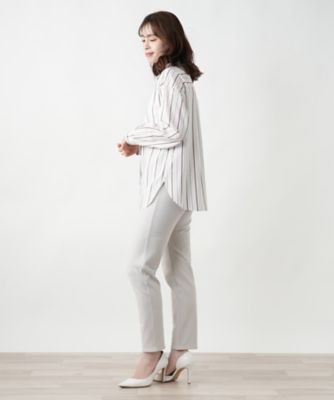 ストライプシャツ【Leilian WHITE LABEL