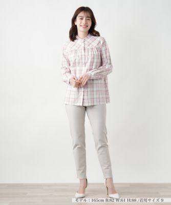 バンドカラーブラウス【Leilian WHITE LABEL