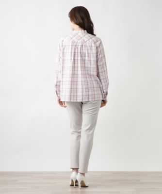 バンドカラーブラウス【Leilian WHITE LABEL