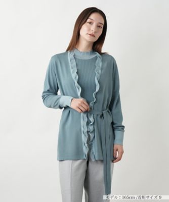 ＜BOURGE (Women)＞フリルカーディガン