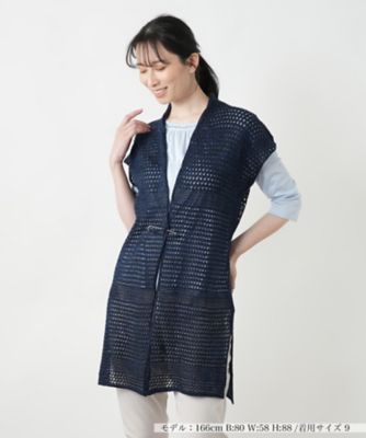 ＜Leilian (Women)＞ラメニットベスト【ＣＩＮＺＩＡ　ＣＡＬＤＩ】