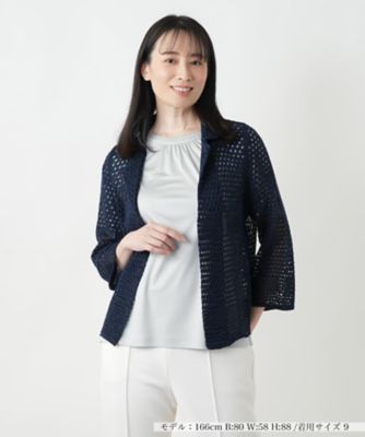＜Leilian (Women)＞ラメニットカーディガン【ＣＩＮＺＩＡ　ＣＡＬＤＩ】