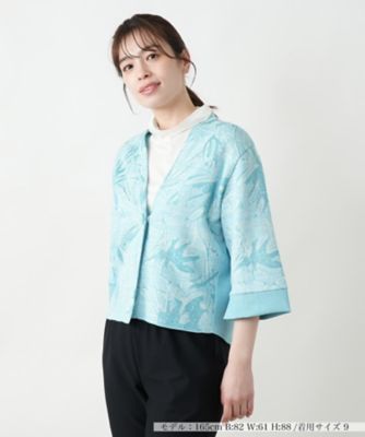 ＜Leilian (Women)＞ボタニカル柄ジャケット【ＣＩＮＺＩＡ　ＣＡＬＤＩ】