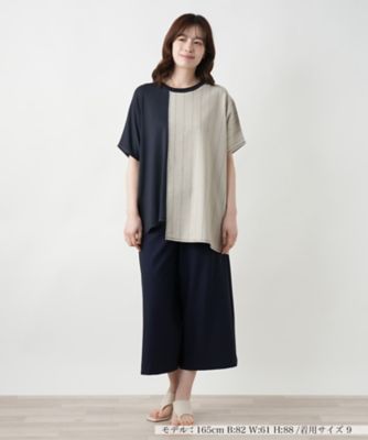 ラップ風切替ブラウス【ＣＩＮＺＩＡ　ＣＡＬＤＩ】