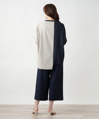 ラップ風切替ブラウス【ＣＩＮＺＩＡ　ＣＡＬＤＩ】