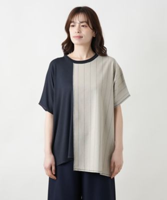 ラップ風切替ブラウス【ＣＩＮＺＩＡ　ＣＡＬＤＩ】
