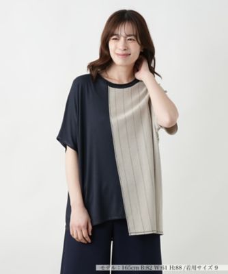 ラップ風切替ブラウス【ＣＩＮＺＩＡ　ＣＡＬＤＩ】