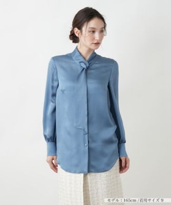 ＜BOURGE (Women)＞ボウタイブラウス【ＢＯＵＲＧＥ】
