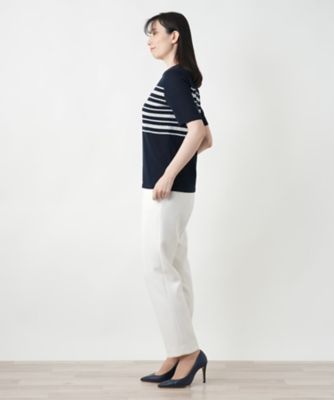 ラメボーダーニット【ＲＯＣＨＡＳ　Ｐｒｅｍｉｅｒｅ】