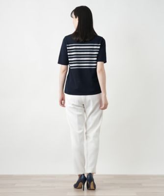 ラメボーダーニット【ＲＯＣＨＡＳ　Ｐｒｅｍｉｅｒｅ】