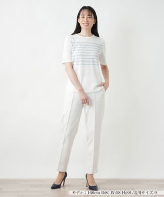 ラメボーダーニット【ＲＯＣＨＡＳ　Ｐｒｅｍｉｅｒｅ】