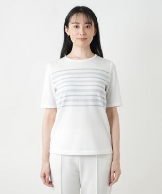 ラメボーダーニット【ＲＯＣＨＡＳ　Ｐｒｅｍｉｅｒｅ】