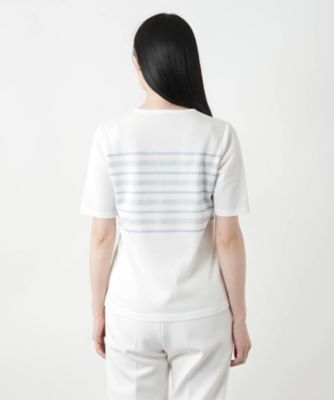 ラメボーダーニット【ＲＯＣＨＡＳ　Ｐｒｅｍｉｅｒｅ】