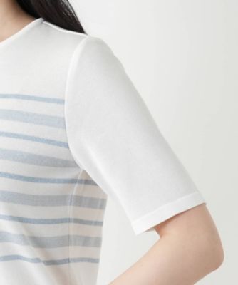 ラメボーダーニット【ＲＯＣＨＡＳ　Ｐｒｅｍｉｅｒｅ】