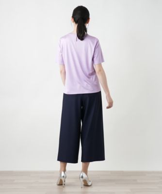 新品未着用★伊勢丹アンリアレイジ コラボ シルクカットソー プリントハイネックカットソー【Leilian WHITE
