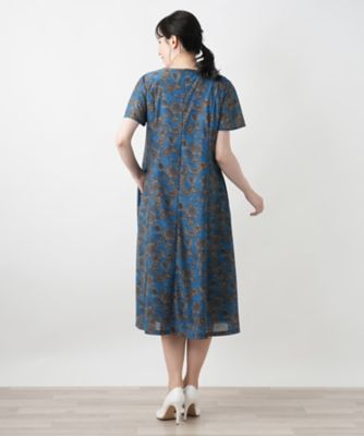 フラワー柄フレアワンピース【Ｌｅｉｌｉａｎ　ＷＨＩＴＥ　ＬＡＢＥＬ】