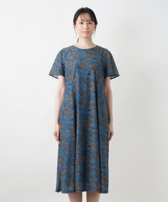 フラワー柄フレアワンピース【Ｌｅｉｌｉａｎ　ＷＨＩＴＥ　ＬＡＢＥＬ】