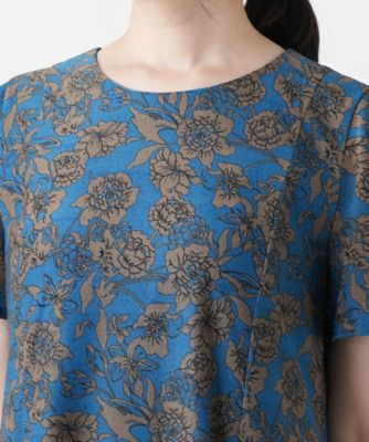フラワー柄フレアワンピース【Ｌｅｉｌｉａｎ　ＷＨＩＴＥ　ＬＡＢＥＬ】