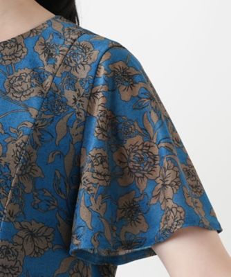 フラワー柄フレアワンピース【Ｌｅｉｌｉａｎ　ＷＨＩＴＥ　ＬＡＢＥＬ】